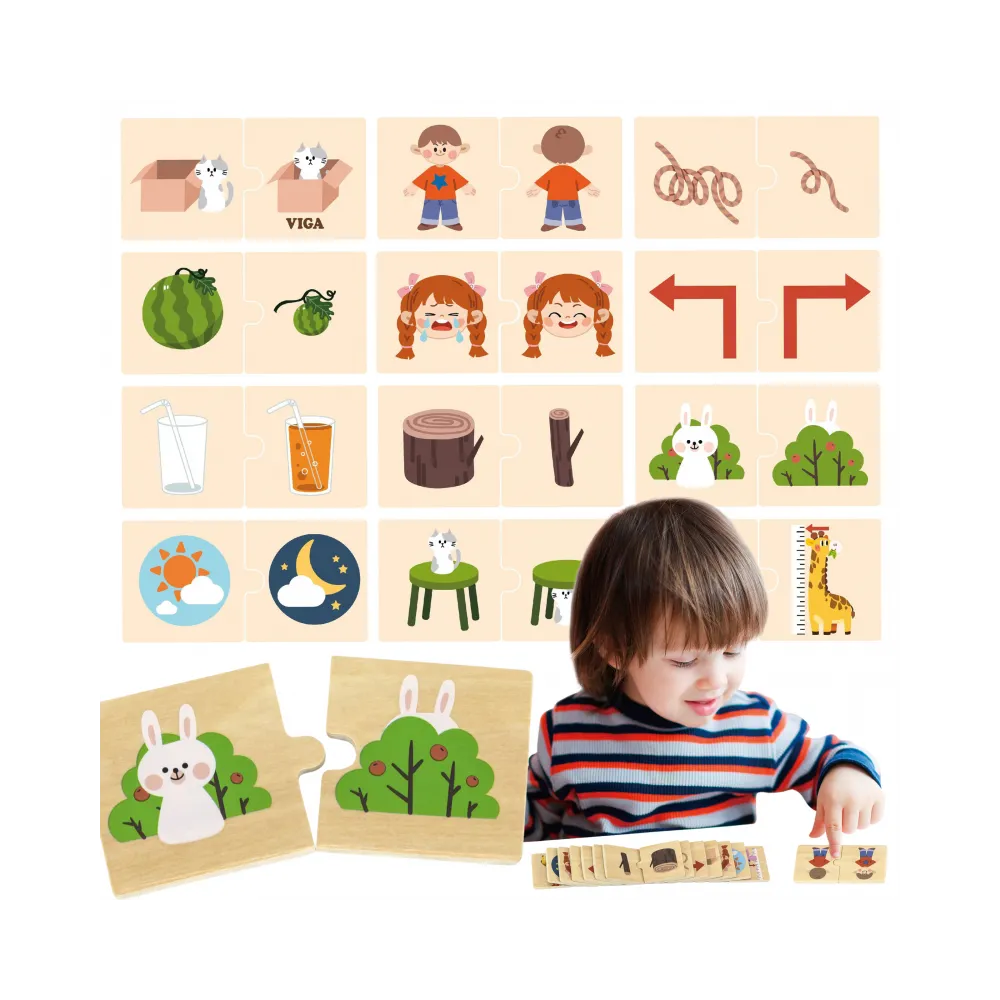 Drewniana układanka VIGA dla dzieci learn logic