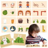Drewniana układanka VIGA dla dzieci learn logic