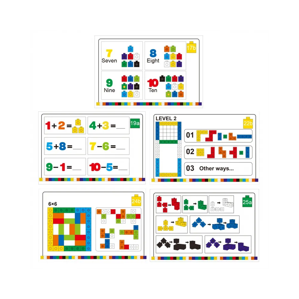 WOOPIE Gra Układanka Matematyczna Klocki Konstrukcyjne + Wzory 148 el.