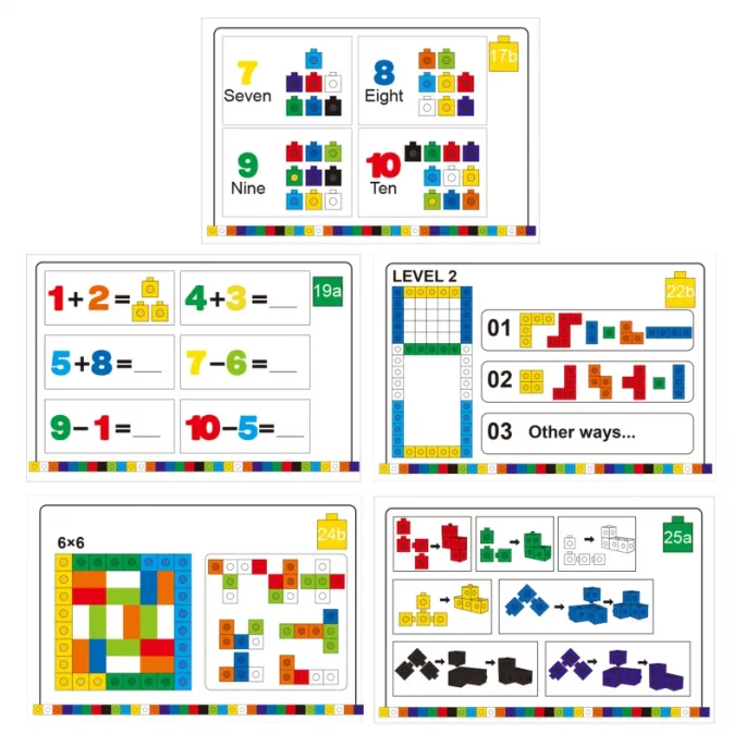 Dwustronne karty edukacyjne do nauki i zabawy.