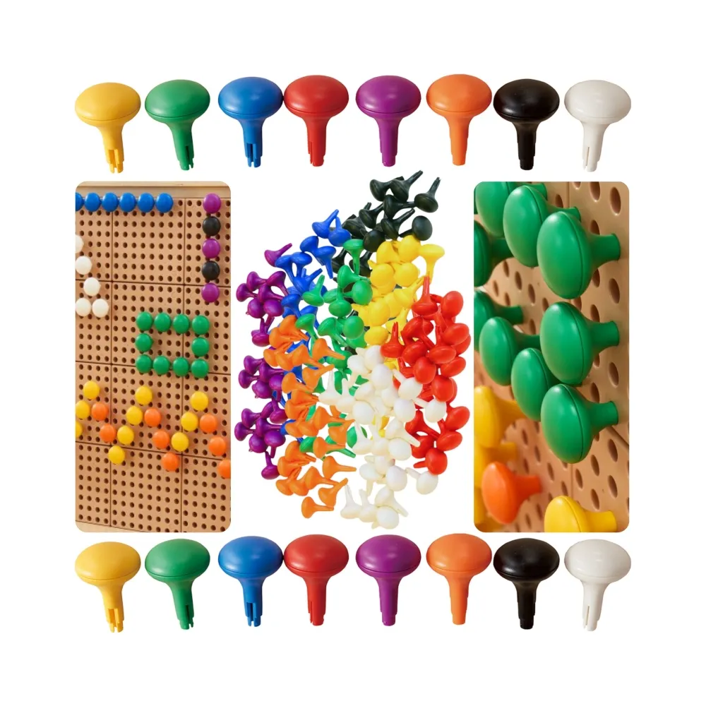 MASTERKIDZ Kolorowe Kołeczki Jumbo do Tablicy STEM 128 Szt. - 8 Kolorów