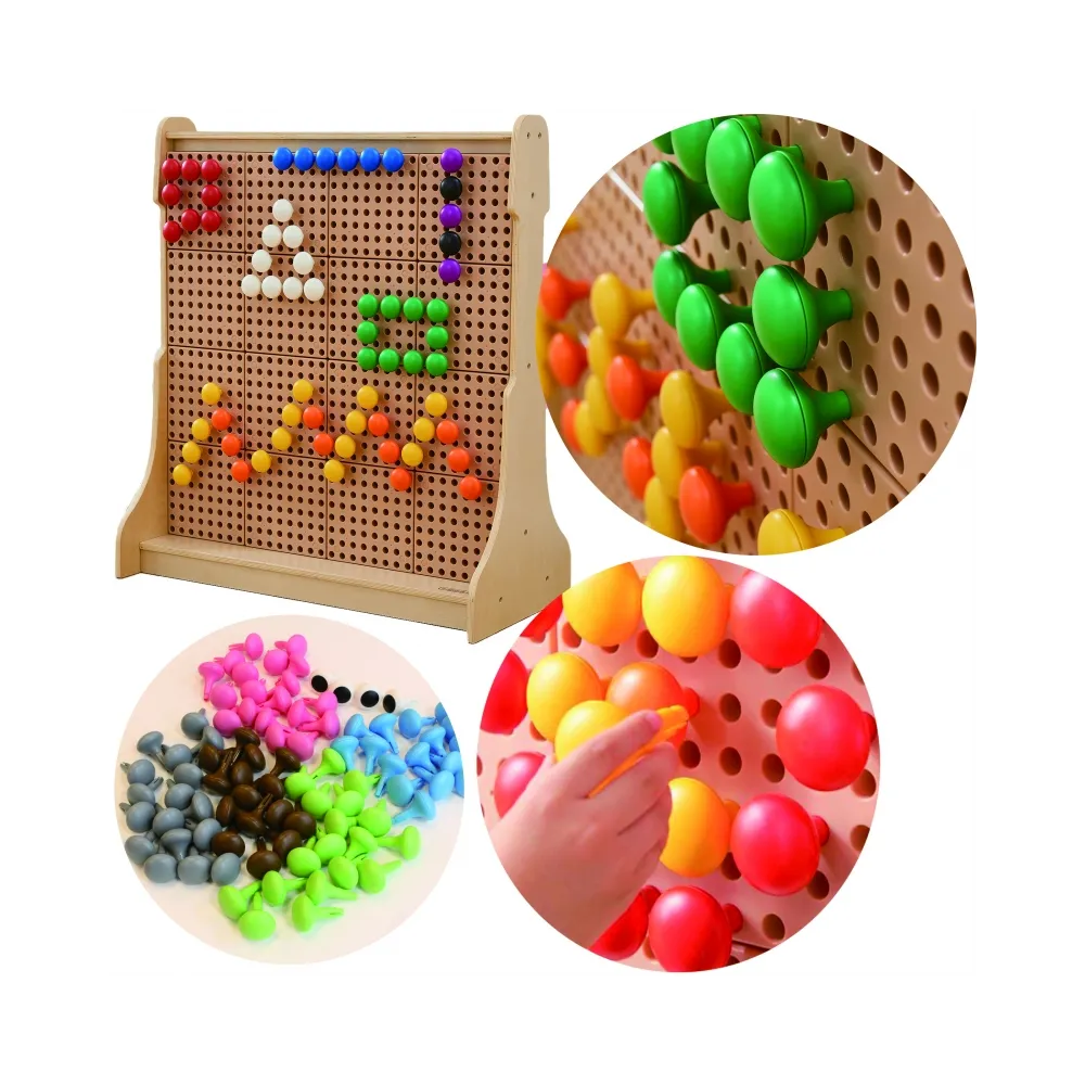 MASTERKIDZ Kolorowe Kołeczki Jumbo do Tablicy STEM 64 Szt. - 6 Kolorów