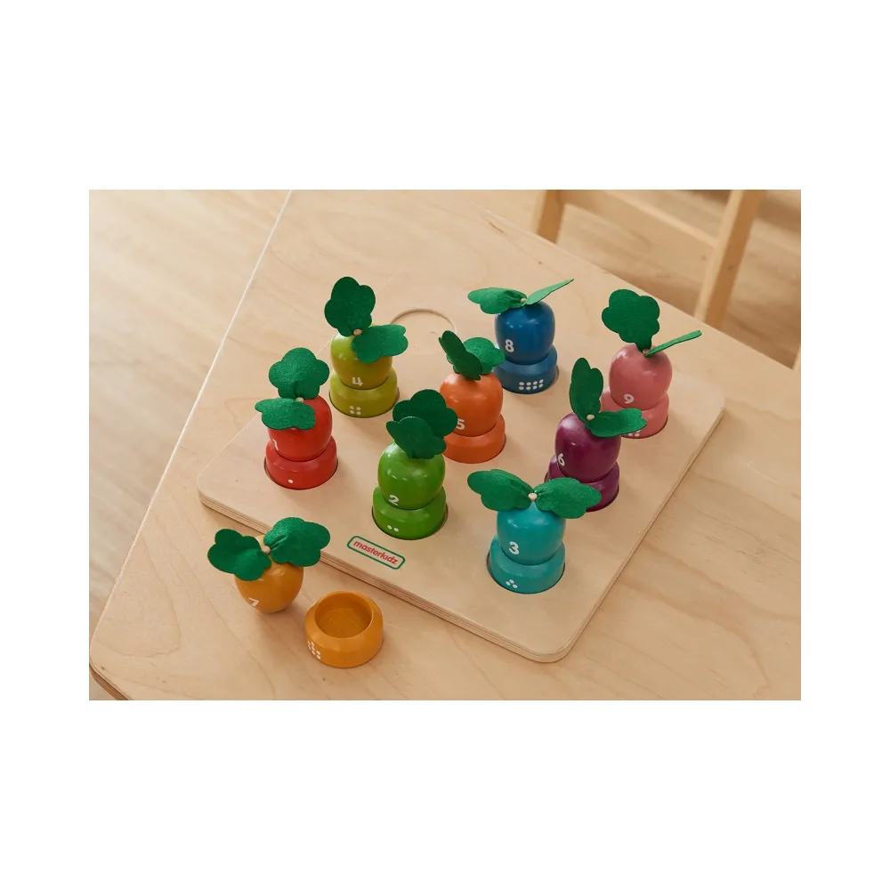 MASTERKIDZ Tablica Edukacyjna Warzywa Nauka Liczb i Kolorów Montessori