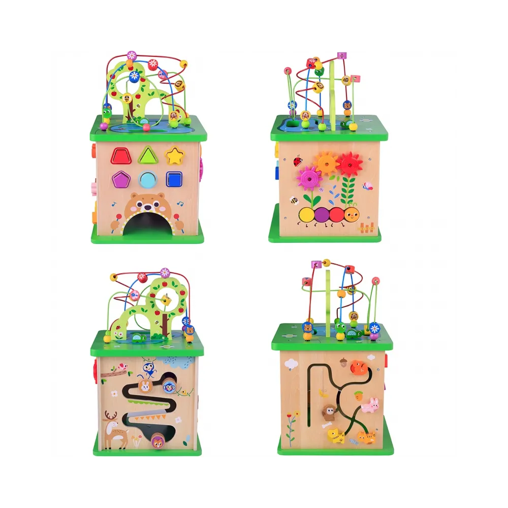 TOOKY TOY Kostka Edukacyjna Sorter Labirynt Przeplatanka Zwierzątka