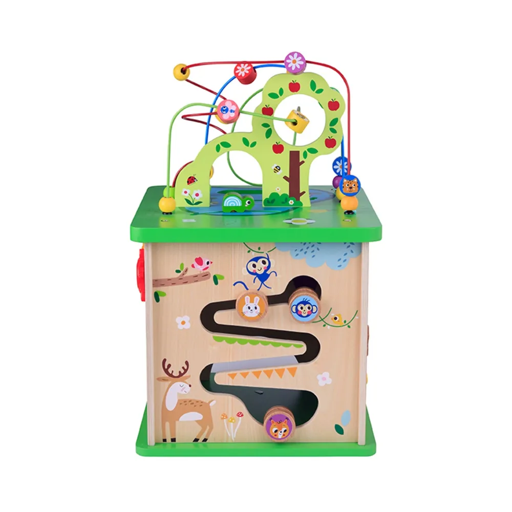 TOOKY TOY Kostka Edukacyjna Sorter Labirynt Przeplatanka Zwierzątka