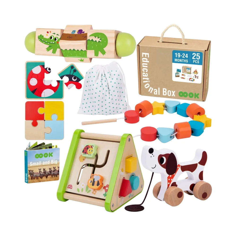 TOOKY TOY edukacyjne pudełko montessori XXL z zabawkami sensorycznymi 6w1