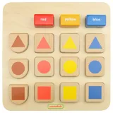 Tablica edukacyjna dla dzieci z kształtami i kolorami