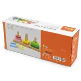 Drewniany labirynt do sortowania kształtów, doskonała zabawa dla dzieci