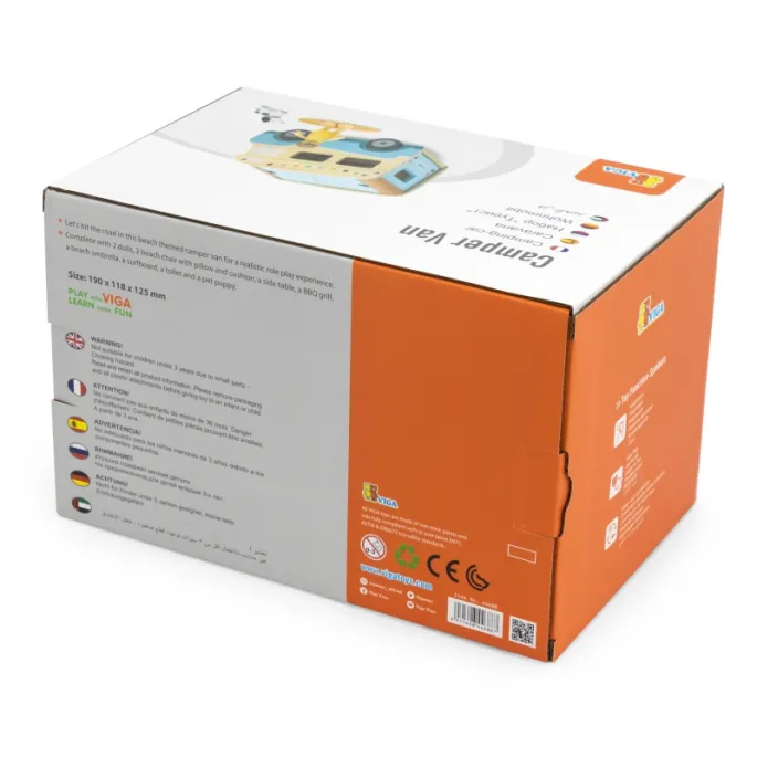 Zabawa w podróż - VIGA kamper z deską surfingową na dachu