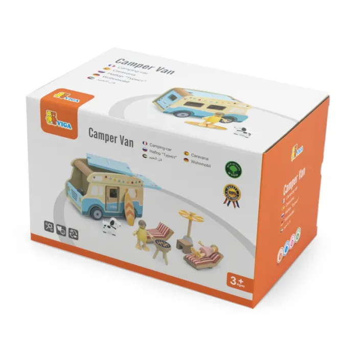 Idealna zabawka dla małych odkrywców - drewniany kamper od VIGA