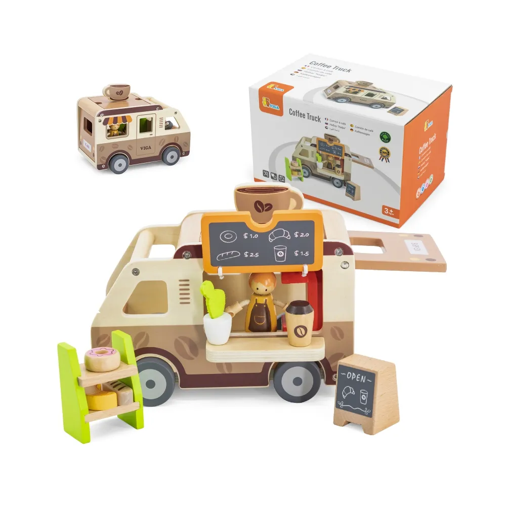 VIGA Food truck Drewniane Auto Kawiarnia Cukiernia