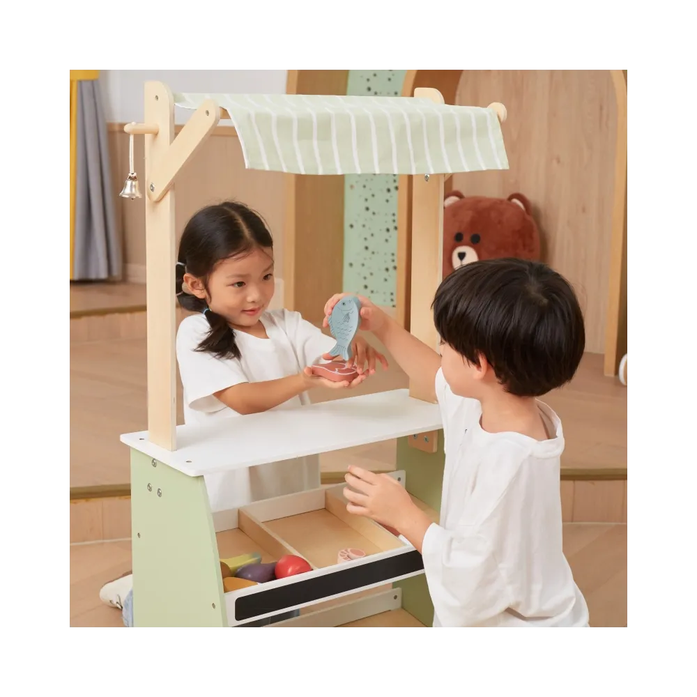 VIGA PolarB Drewniane Stoisko Targowe Zestaw XXl Stragan Sklep z Akcesoriamii