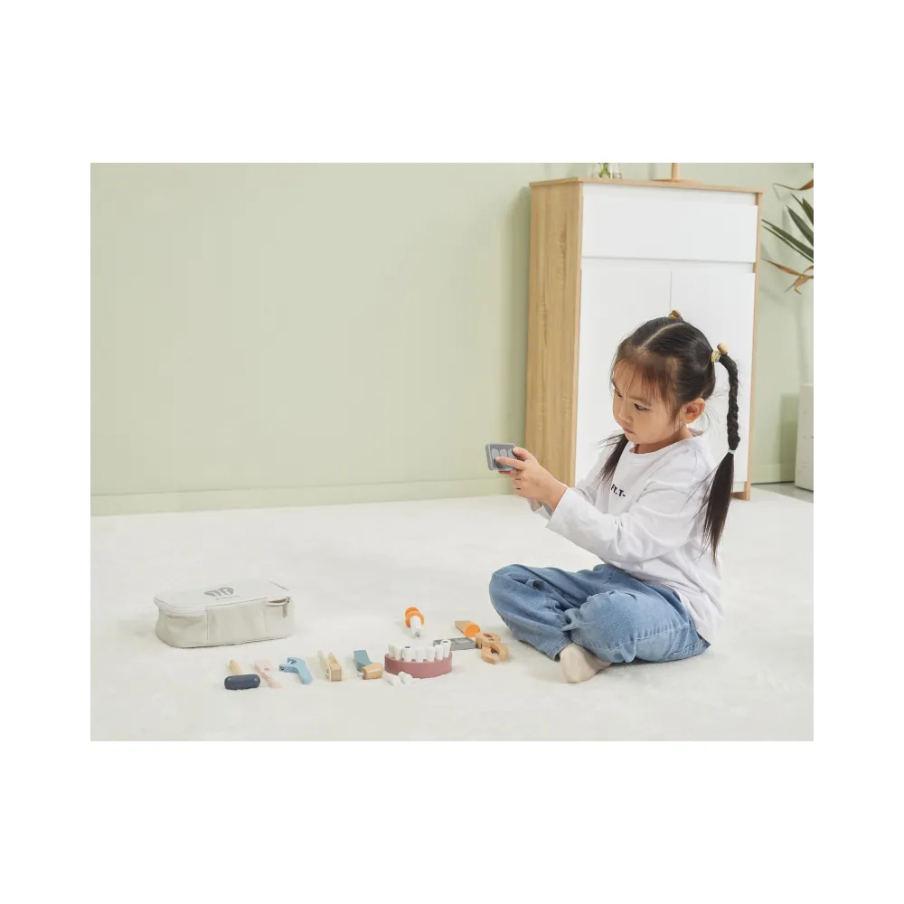 VIGA PolarB Drewniany Zestaw Dentysty Torba