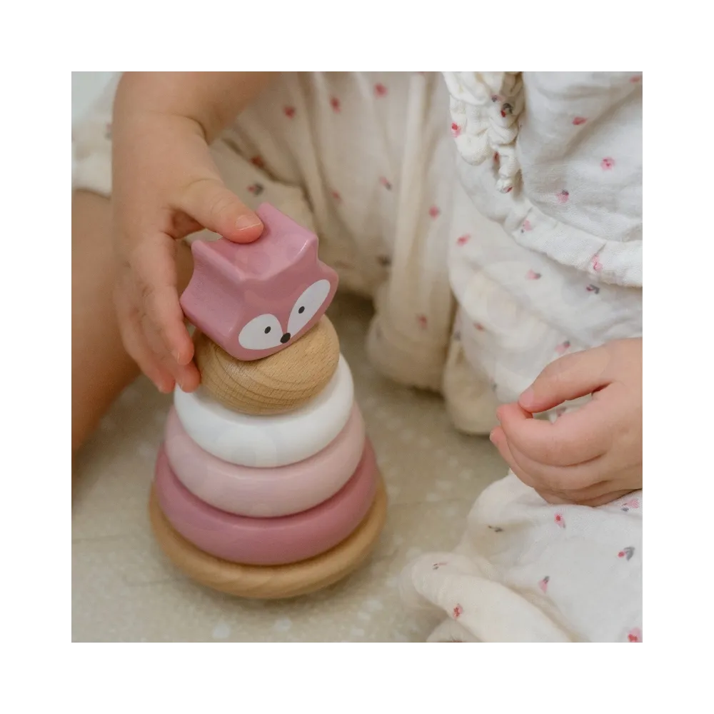 VIGA PolarB Drewniana Piramidka Edukacyjna - Lisek