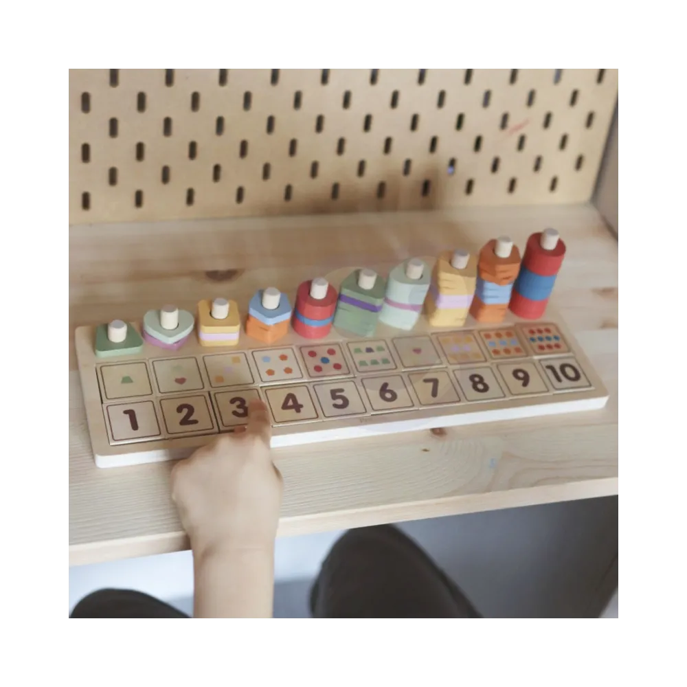 Kolorowe liczydło sorter Montessori od VIGA PolarB wspiera naukę matematyki