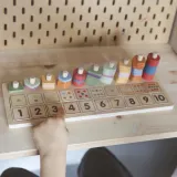 Kolorowe liczydło sorter Montessori od VIGA PolarB wspiera naukę matematyki