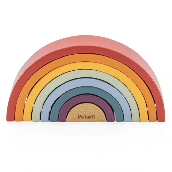 Kolorowe układanki z drewna