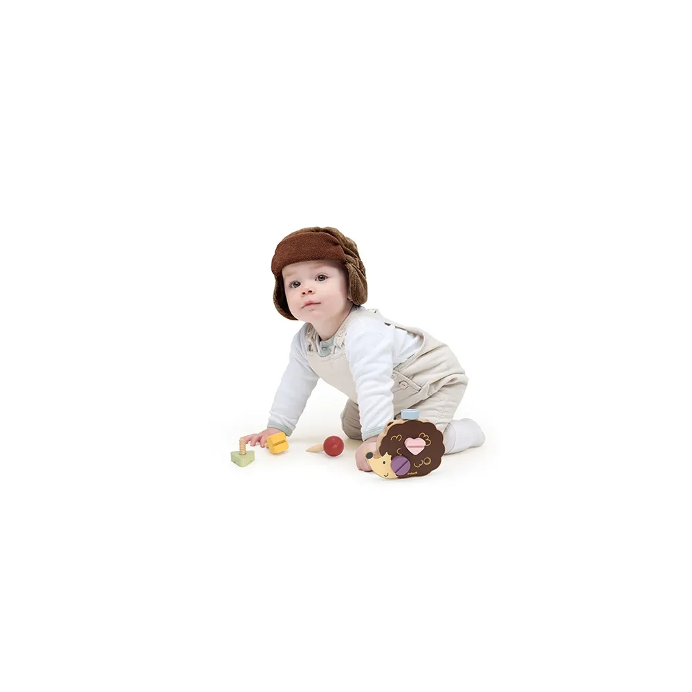 VIGA PolarB Drewniana Zabawka Konstrukcyjna Jeżyk ze Śrubkami Montessori