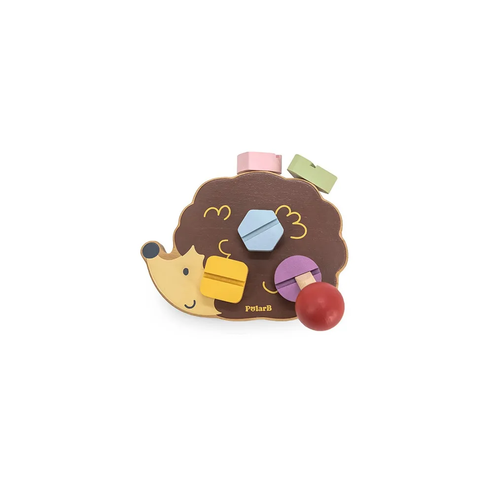 VIGA PolarB Drewniana Zabawka Konstrukcyjna Jeżyk ze Śrubkami Montessori