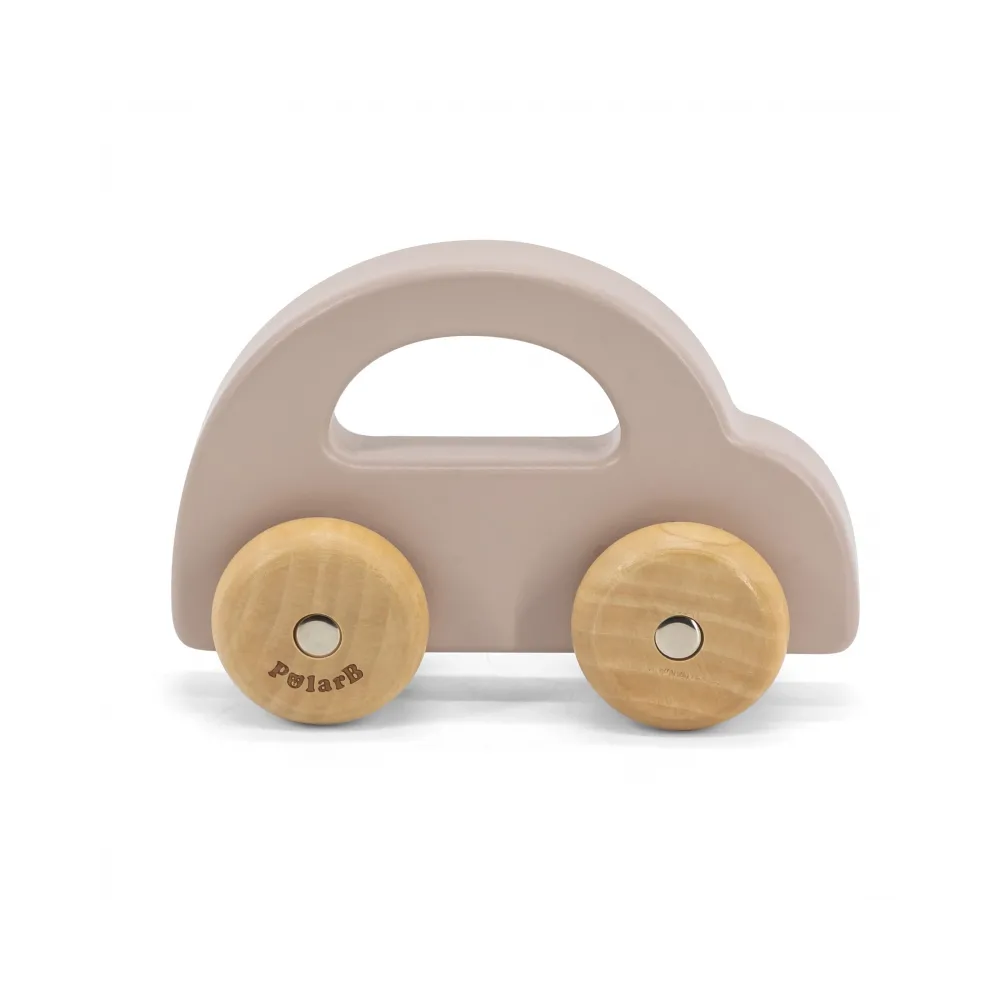 VIGA PolarB Drewniany Samochodzik do Pchania Brązowy