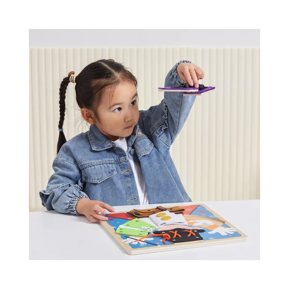 VIGA Drewniana Tablica Manipulacyjna Klamry Zamki Magik Monstessori