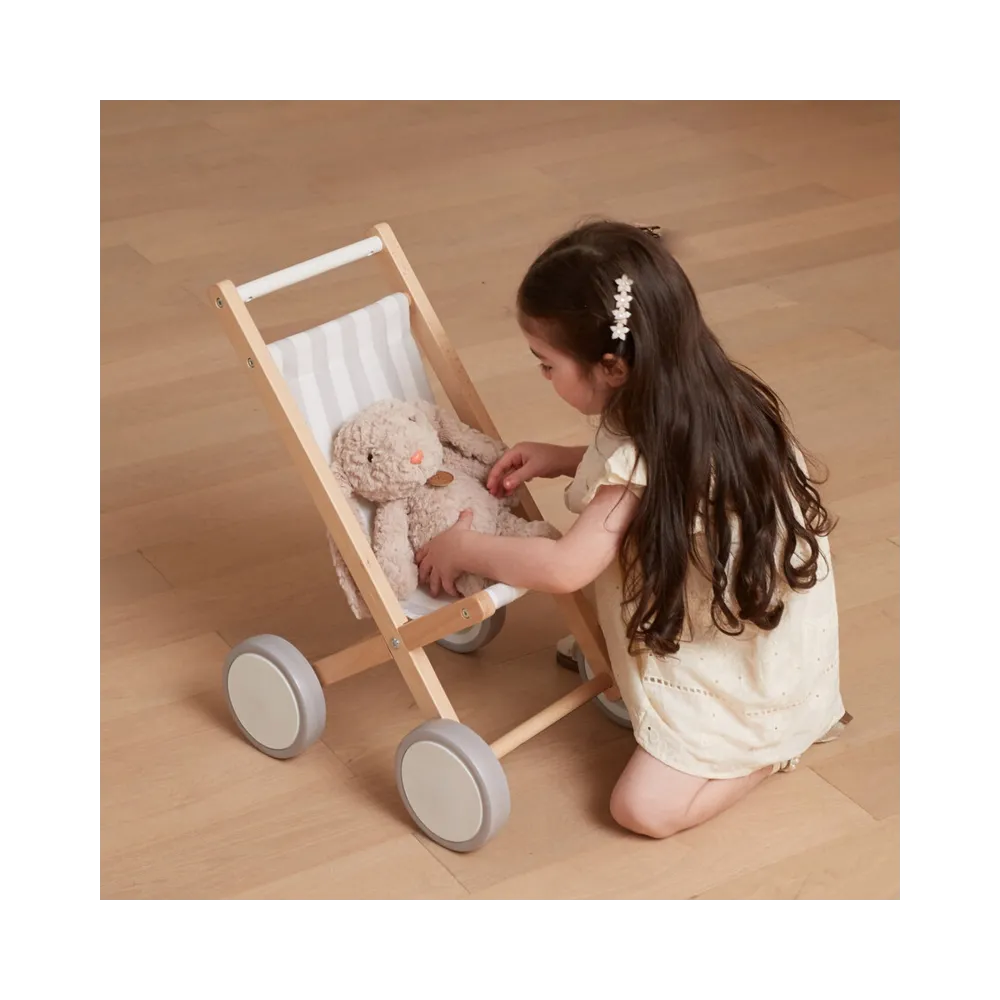 VIGA Drewniany Wózek Dla Lalek Spacerówka