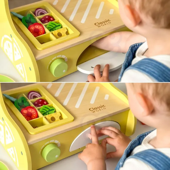 Drewniana zabawka rozwijająca zdolności manualne