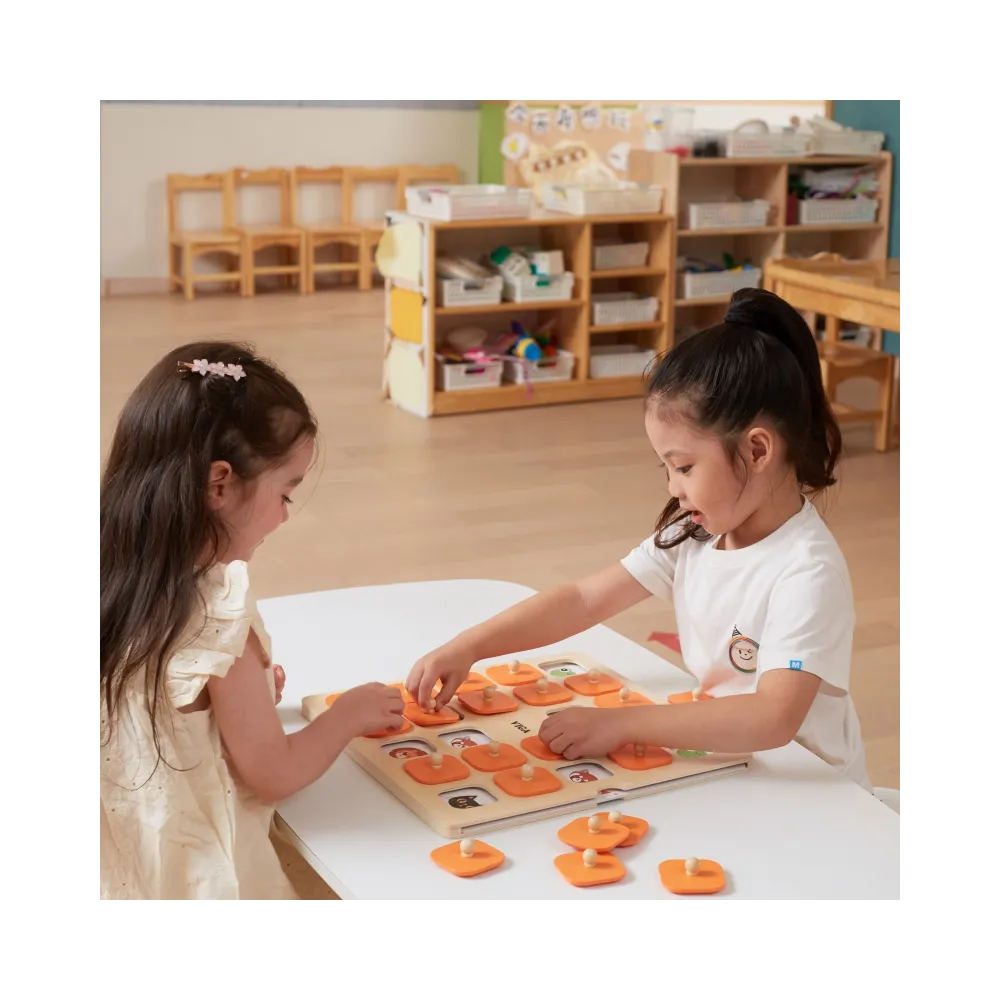 VIGA Gra Pamięciowa Memory Zgadnij Obrazki 10 Kart Montessori Duża