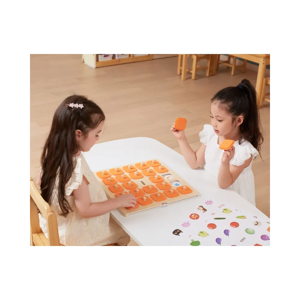 VIGA Gra Pamięciowa Memory Zgadnij Obrazki 10 Kart Montessori Duża