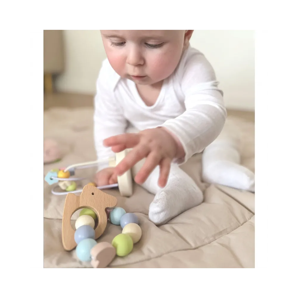 CLASSIC WORLD Pastelowy Zestaw Motoryczny dla Niemowląt Box Pierwsze Zabawki od Urodzenia