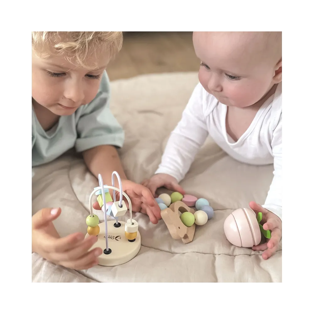 CLASSIC WORLD Pastelowy Zestaw Motoryczny dla Niemowląt Box Pierwsze Zabawki od Urodzenia