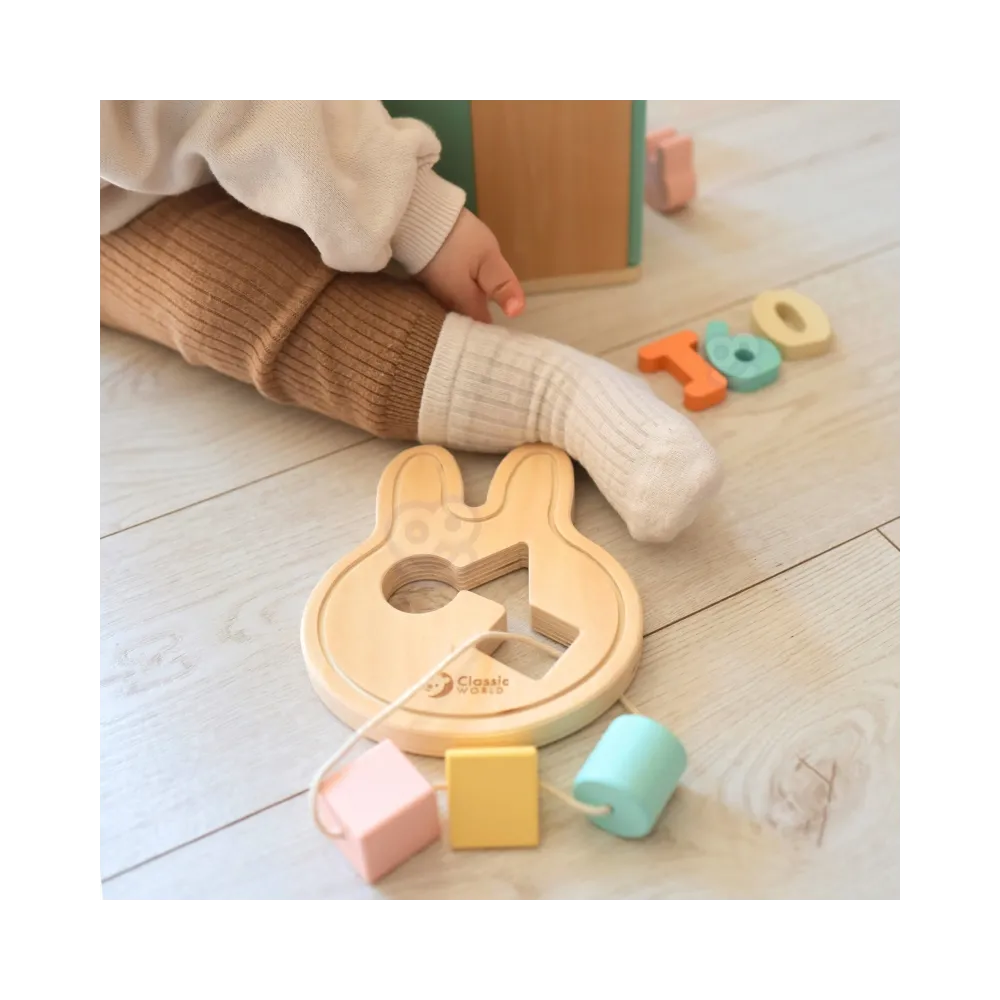 CLASSIC WORLD Pastelowy Zestaw dla Niemowląt Box Pierwsze Zabawki do Nauki od 12 do 18 miesiąca