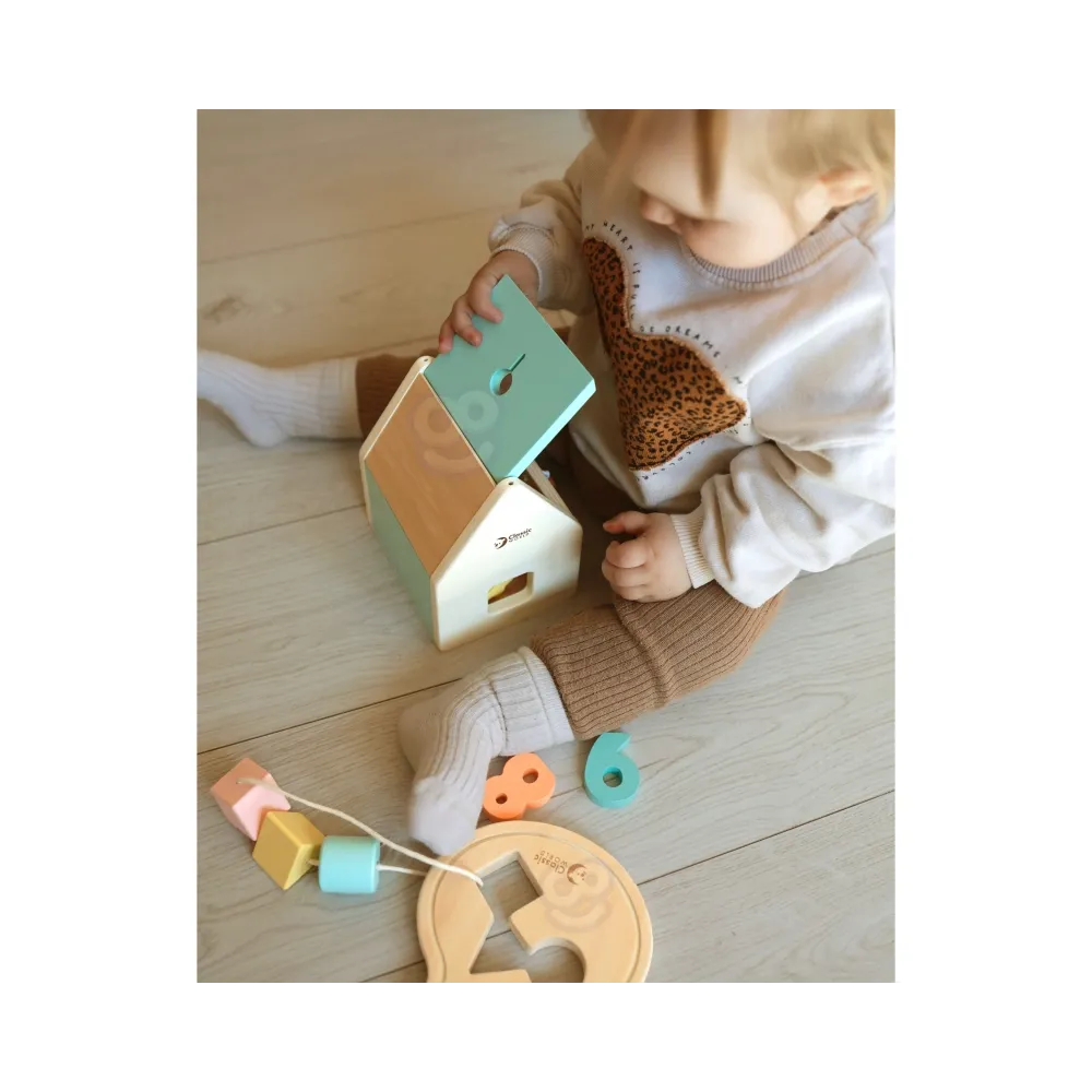 CLASSIC WORLD Pastelowy Zestaw dla Niemowląt Box Pierwsze Zabawki do Nauki od 12 do 18 miesiąca