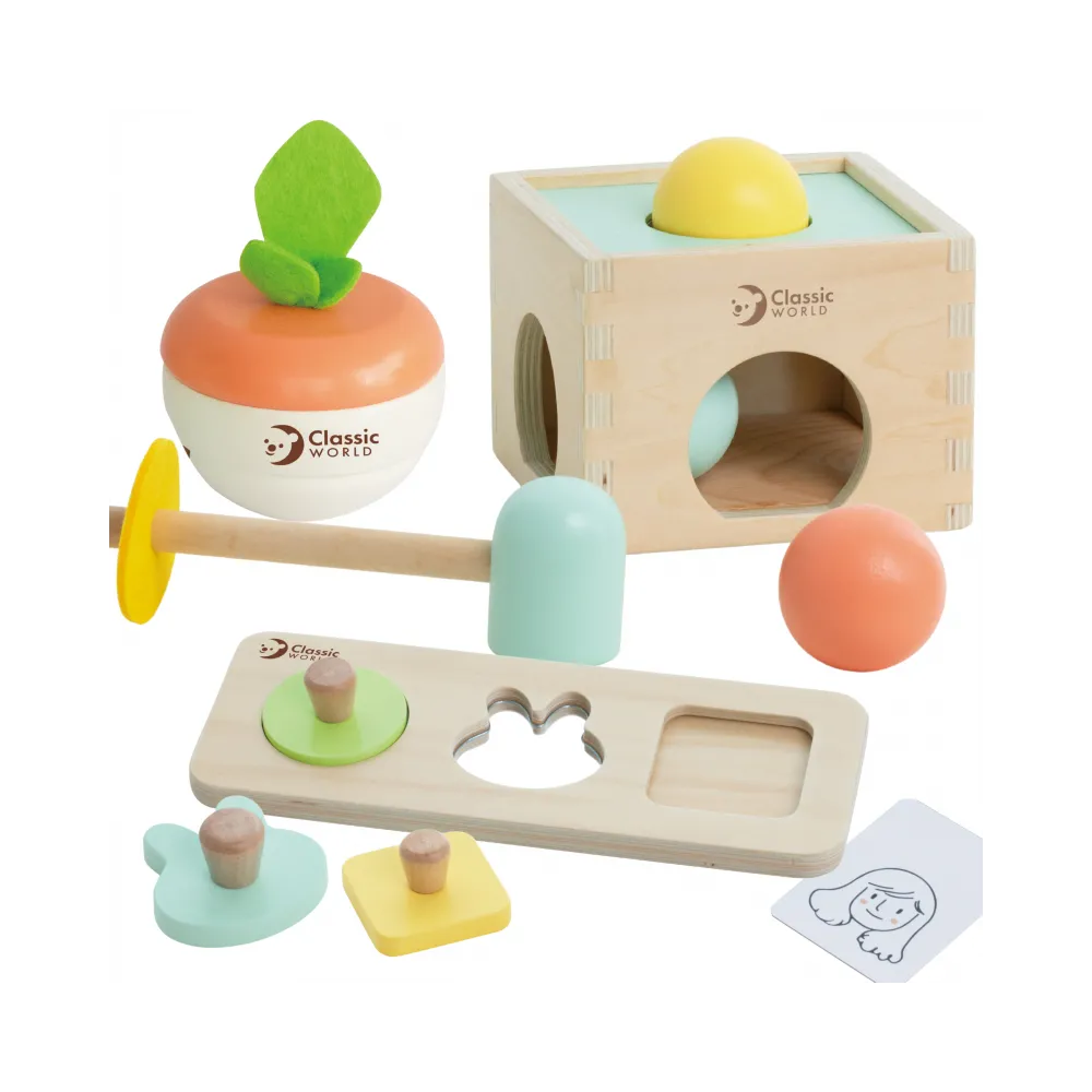 CLASSIC WORLD Pastelowy Zestaw Edukacyjny dla Dzieci Box od 6 do 12 miesiąca