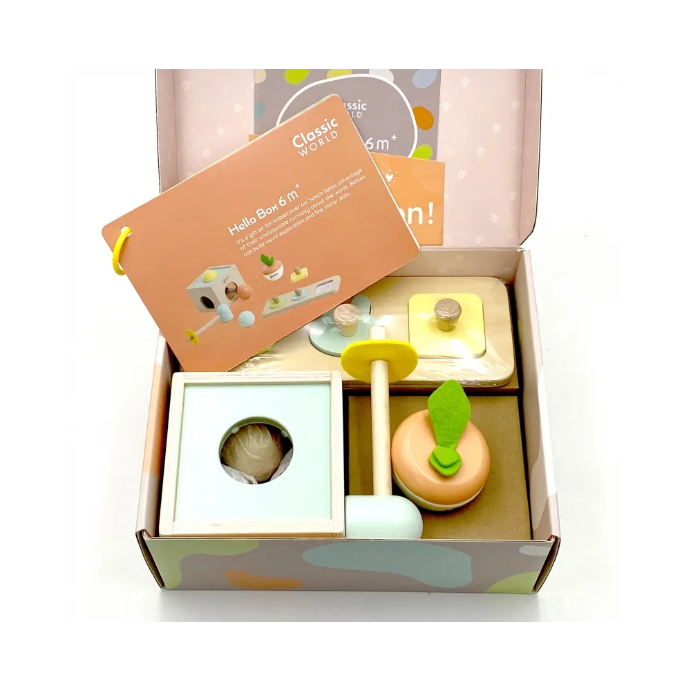CLASSIC WORLD Pastelowy Zestaw Edukacyjny dla Dzieci Box od 6 do 12 miesiąca