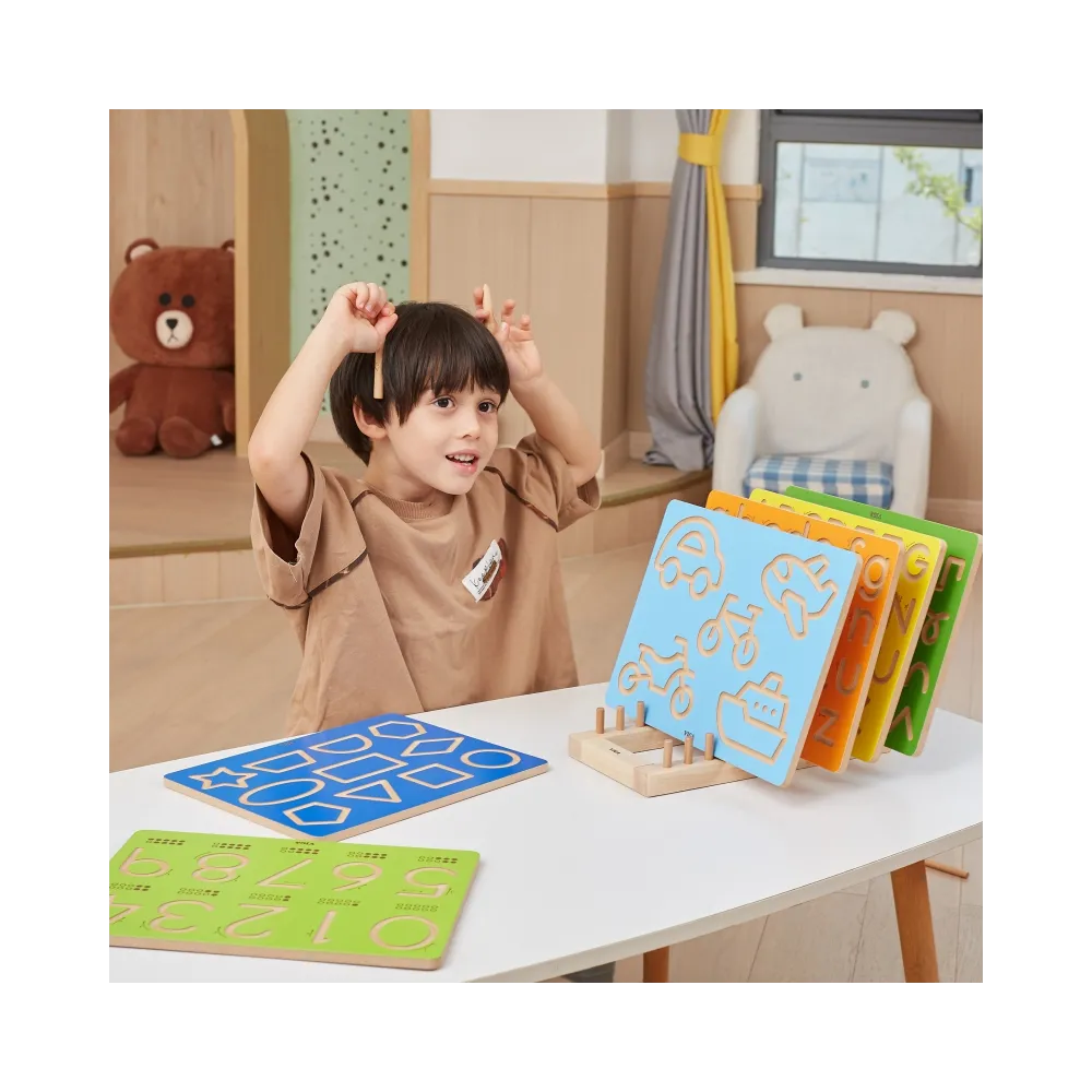 VIGA Tablica Grafomotoryczna Pojazdy Nauka Pisania