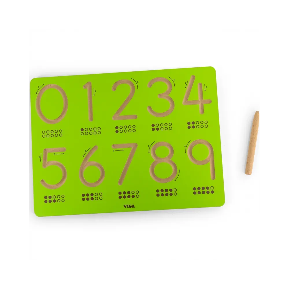 VIGA Tablica Grafomotoryczna Cyfry Nauka Pisania