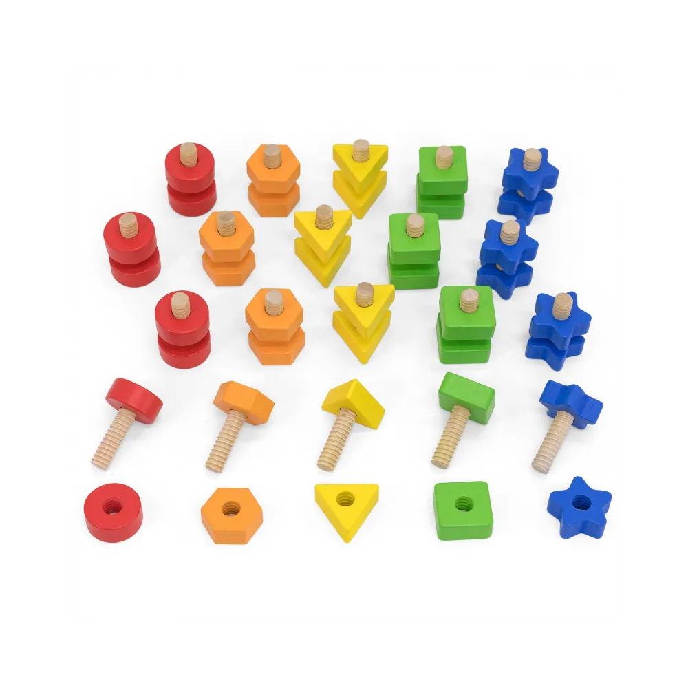 VIGA Nakrętki i Śrubki Dopasuj i Zakręcaj Zabawka Zręcznościowa