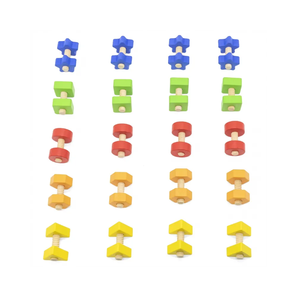 VIGA Nakrętki i Śrubki Dopasuj i Zakręcaj Zabawka Zręcznościowa