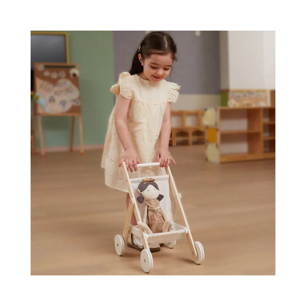 VIGA PolarB wózek dziecięcy do zabawy, drewniana konstrukcja