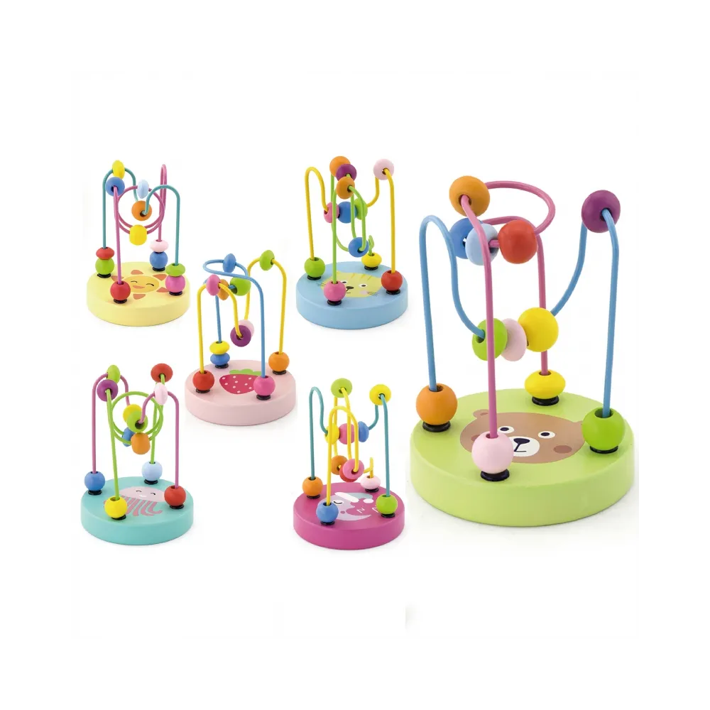 VIGA Drewniany Poręczny Labirynt Przeplatanka Pętla Motoryczna 1szt