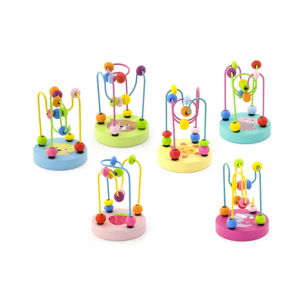 VIGA Drewniany Poręczny Labirynt Przeplatanka Pętla Motoryczna 1szt