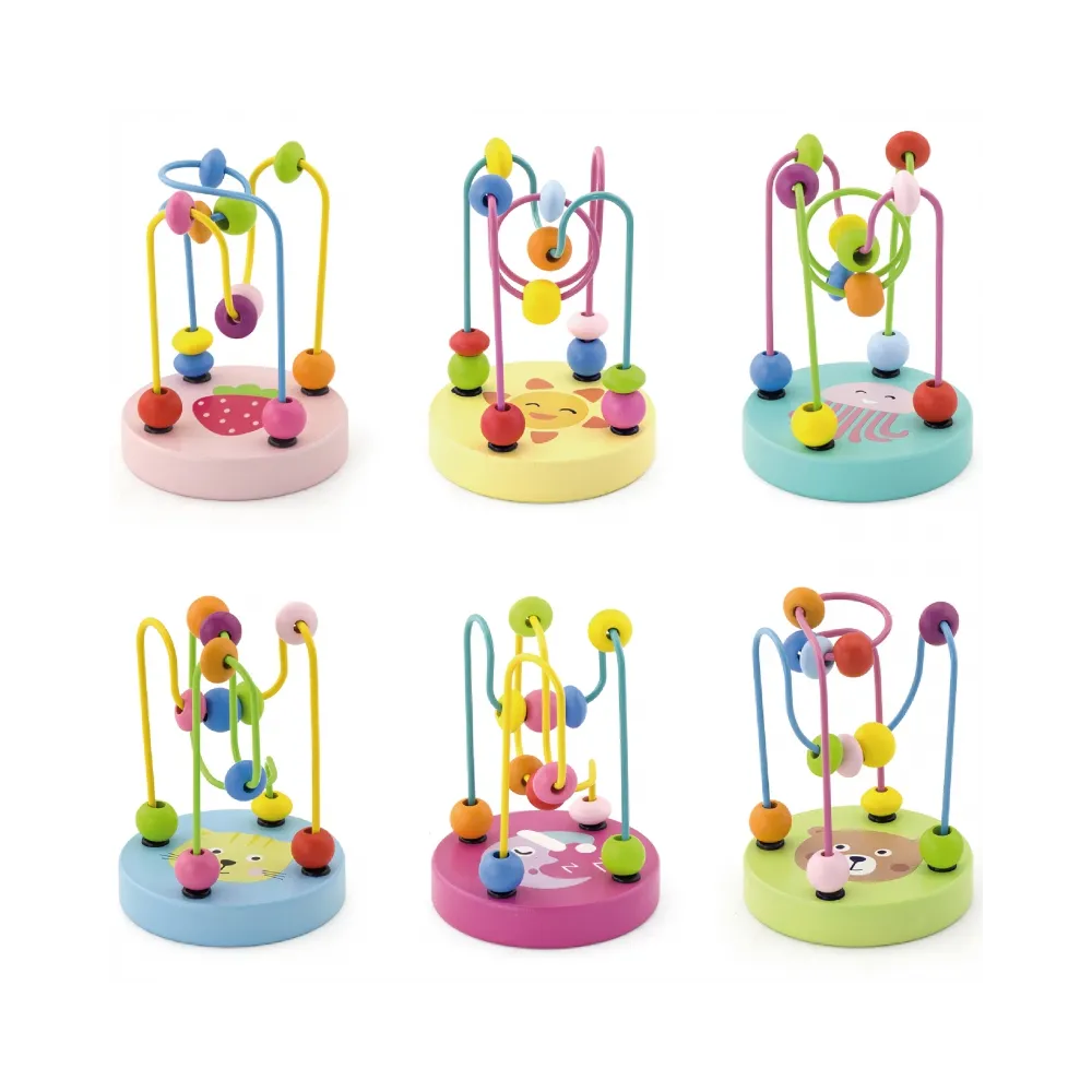 VIGA Drewniany Poręczny Labirynt Przeplatanka Pętla Motoryczna 1szt