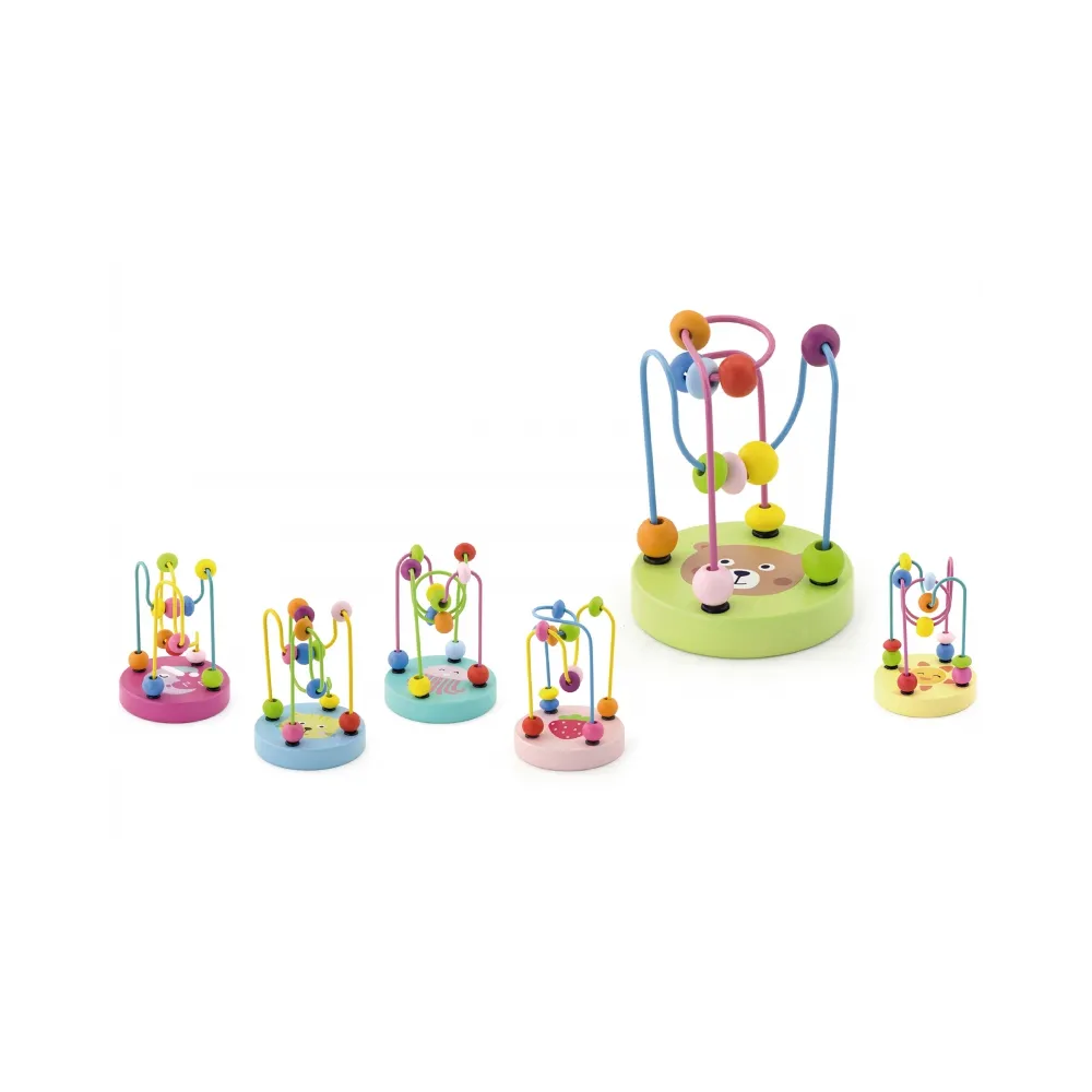 VIGA Drewniany Poręczny Labirynt Przeplatanka Pętla Motoryczna 1szt