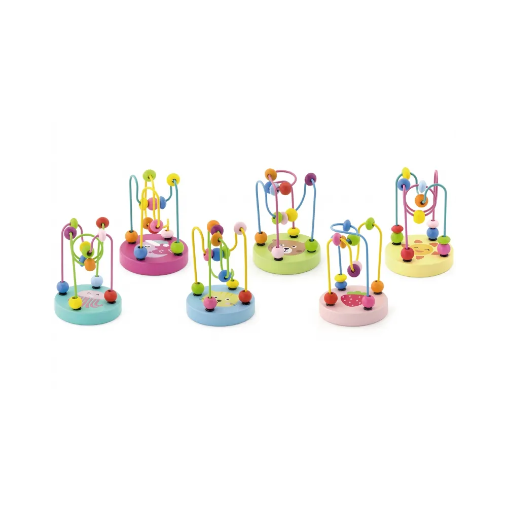 VIGA Drewniany Poręczny Labirynt Przeplatanka Pętla Motoryczna 1szt