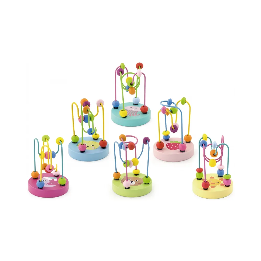 VIGA Drewniany Poręczny Labirynt Przeplatanka Pętla Motoryczna 1szt