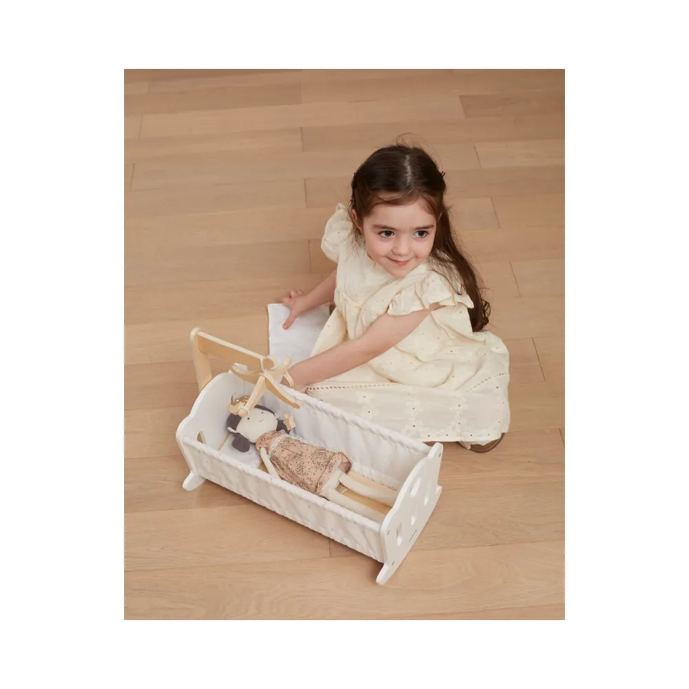 VIGA PolarB Kołyska Drewniana dla Lalek Łóżeczko
