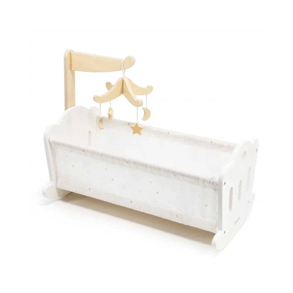 VIGA PolarB Kołyska Drewniana dla Lalek Łóżeczko