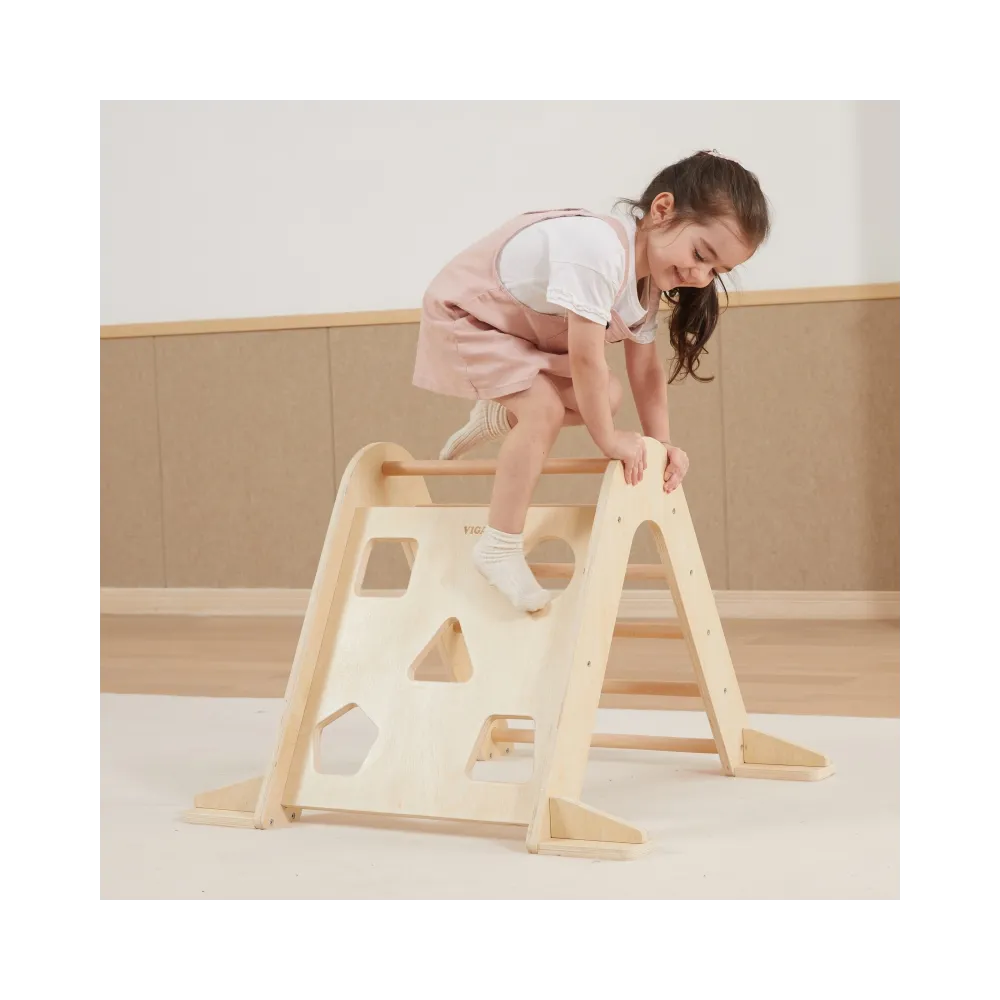 VIGA Drewniana Drabinka Pikler Trójkąt Wspinaczkowy Montessori