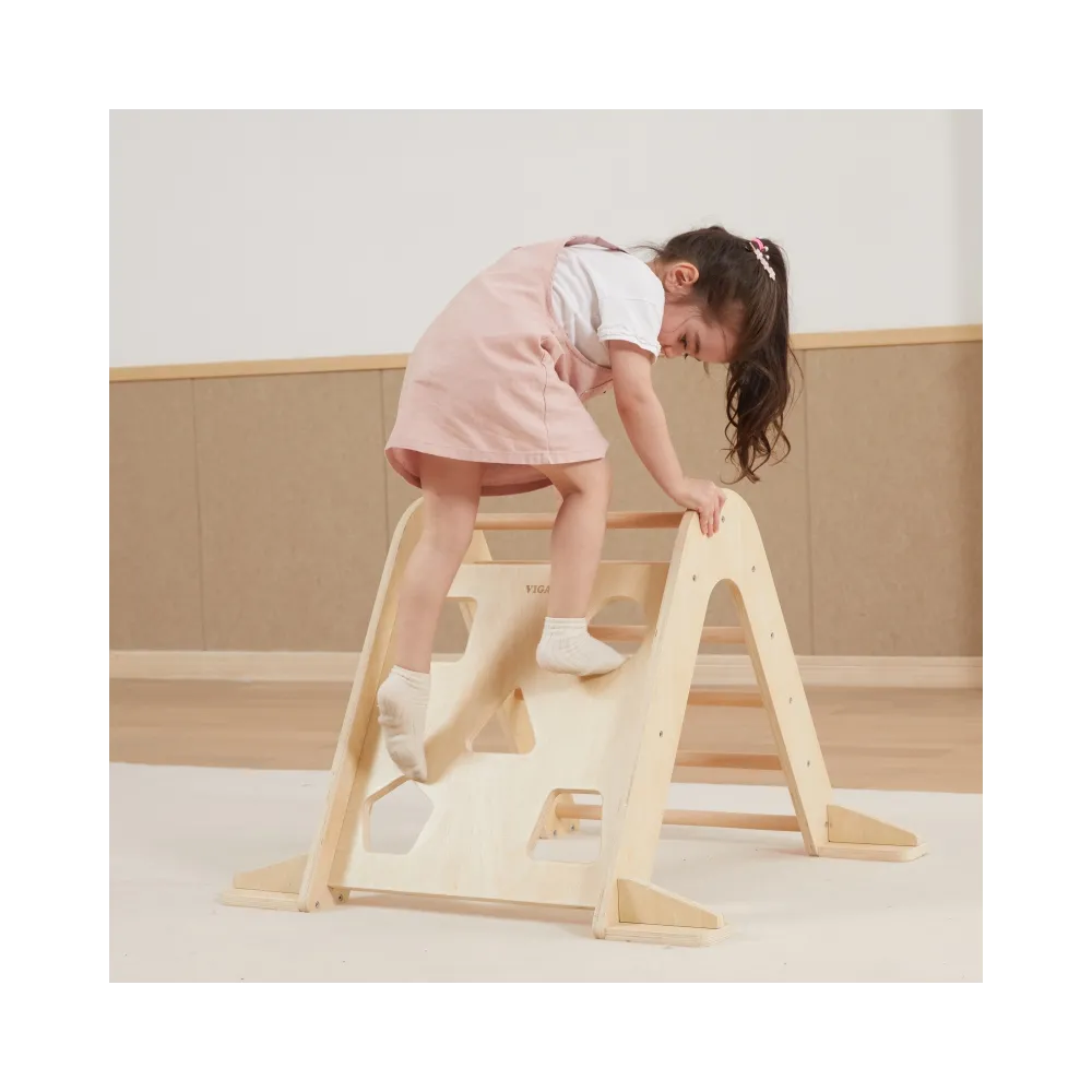 VIGA Drewniana Drabinka Pikler Trójkąt Wspinaczkowy Montessori